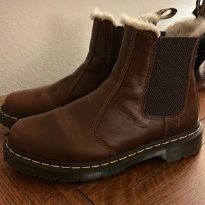 Doc Marten fur-lined Chelsea boot